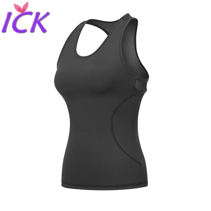 

New Tank Top Type New Stretch Body-hugging Fitness Gym Wear Chest Pads