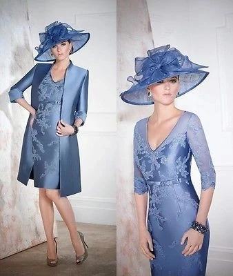 

Plus Size Mother Of The Bride Dresses Sheath Satin Lace With Jacket Short Wedding Party Dress Mother Dresses For Wedding
