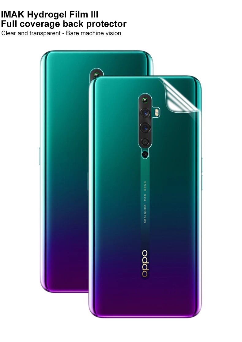 Imak Hydrogel III для OPPO Reno2 Z, 2 шт., защита для заднего экрана, передняя, задняя, полное покрытие, мягкая защитная пленка, не стекло