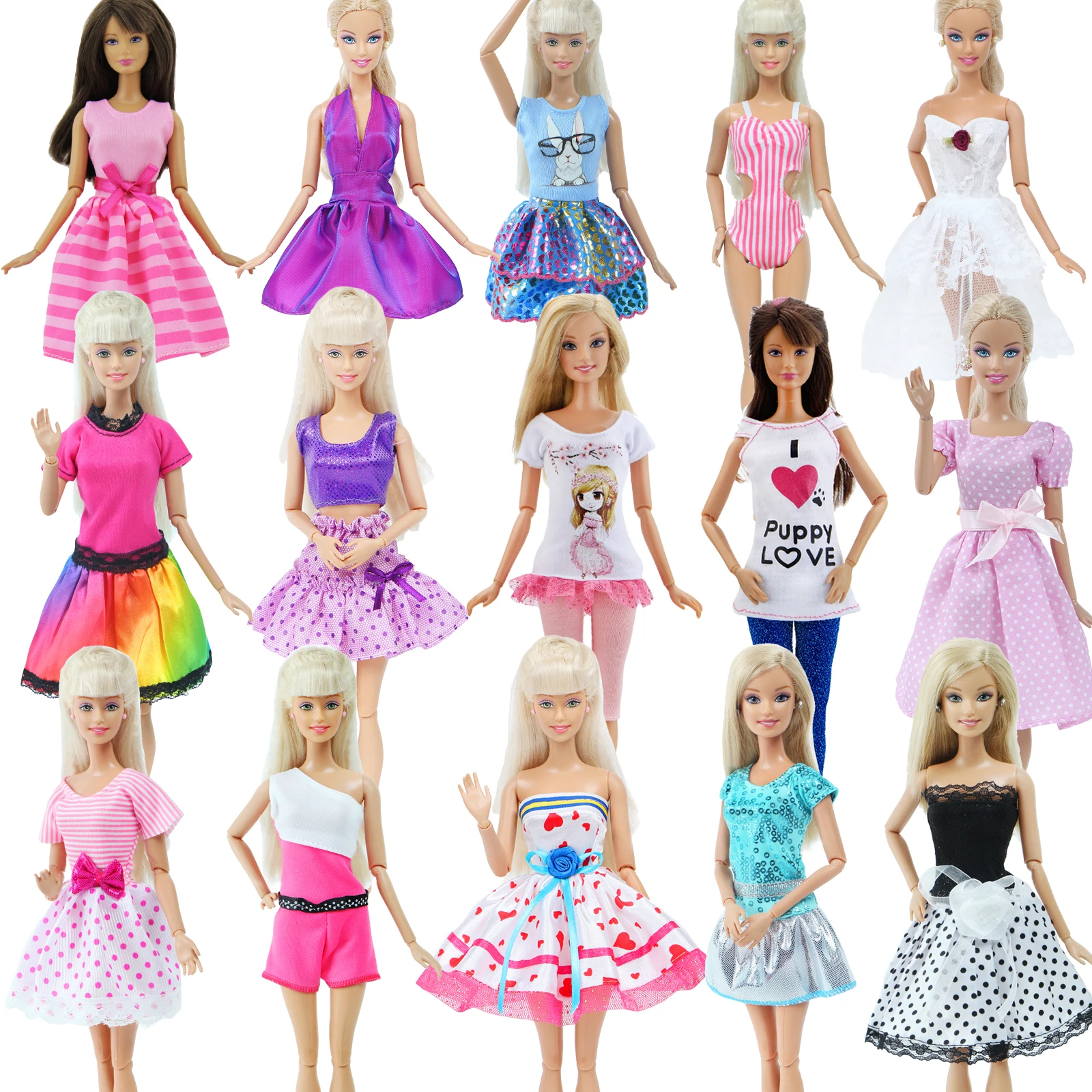 Набор из 5 предметов для куклы Барби модная Дамская одежда блузка брюки шорты