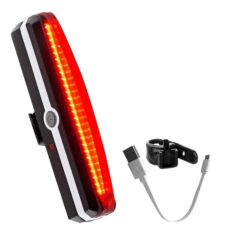 Яркий светодиодный фонарь для велосипеда водонепроницаемый с зарядкой по USB