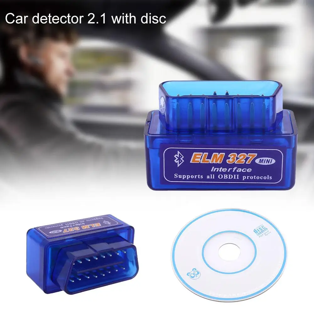 Мини Bluetooth Smart elm327 V2.1 Obd2 сканер диагностический инструмент тестер DC 12 В