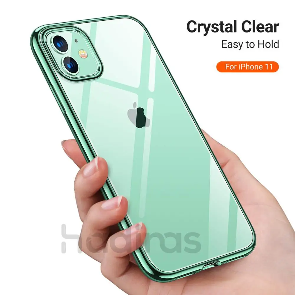 Силиконовый чехол для iPhone 11 прозрачный мягкий ТПУ ультра тонкий телефона Por Max 11Pro