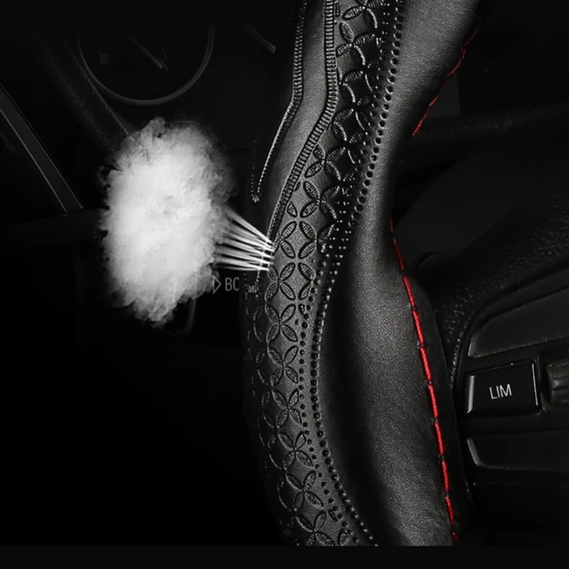 Чехол для руля из натуральной кожи 37 38 см|Чехлы на руль| |