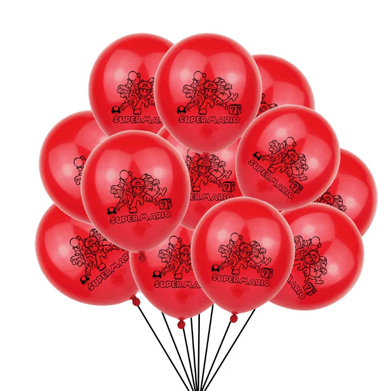 

12inch 12pcs Super Mario Bros Birthday Party Decorations Latex Balloons Christmas Kid Gifts for Children Day Ballon Anniversaire