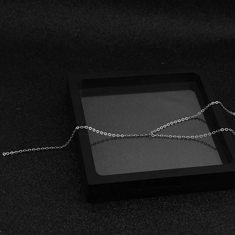 Длинное ожерелье KPOP из нержавеющей стали 316L цепочка с круглым вырезом в стиле