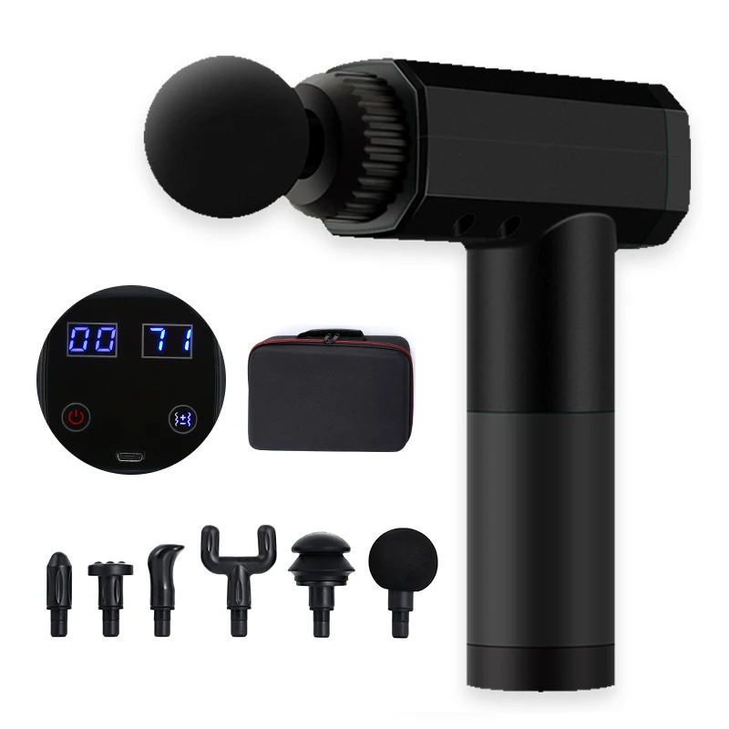 

ЖК-дисплей Профессиональный Массажный пистолет для тела, мышцы, глубокая фасция, массажер, мышечная боль, расслабление, коррекция фигуры