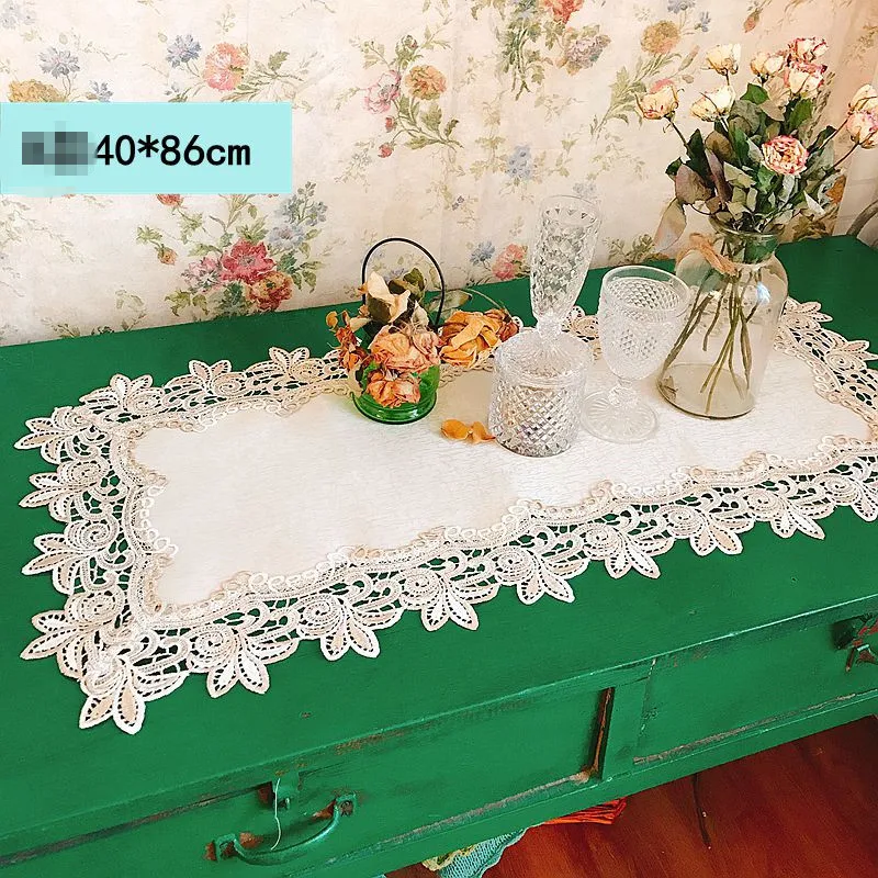 Европейские пасторальные тканевые кружевные выдалбливают столешница