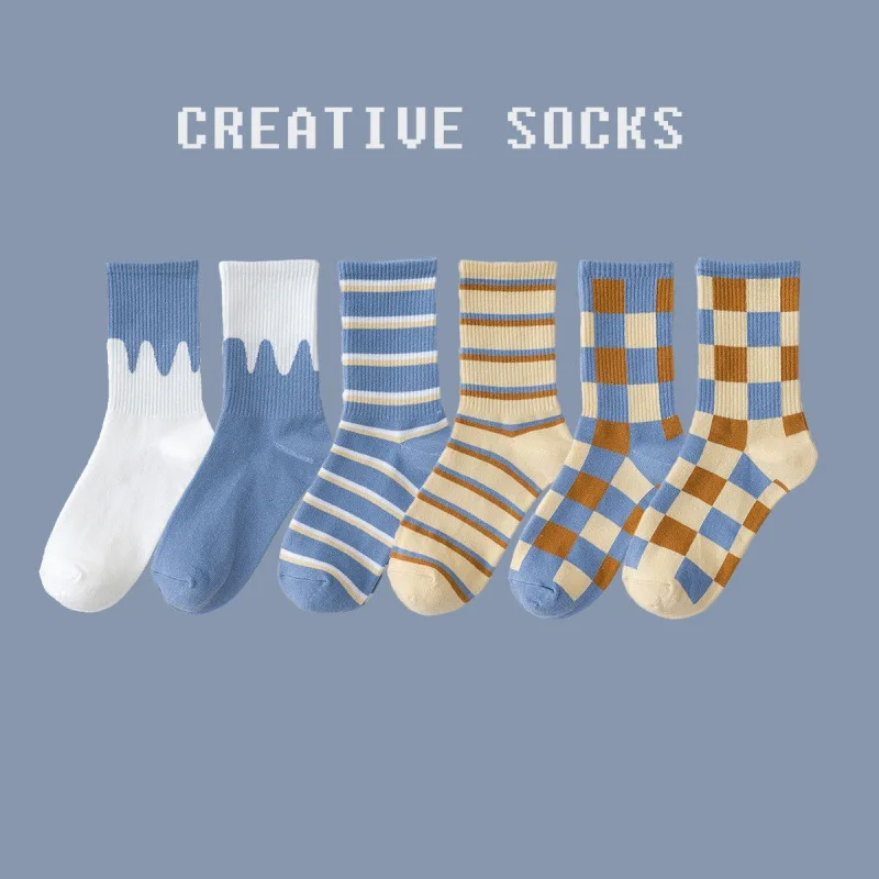 Носки женские на осень и зиму милые хлопковые чулки в японском корейском стиле