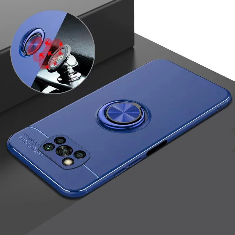 

Stand Ring Case for Xiaomi Poco X3 Pro NFC M4 Pro M3 case Ultra Thin Silicone Matte Cover for Xiaomi Poco X3 NFC GT Pro 5G Coque