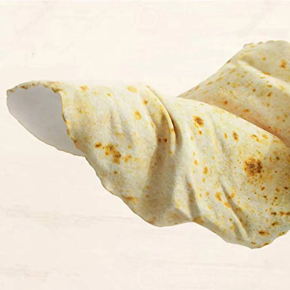 Одеяло Tortilla круглое пледы Новинка еды одеяло для взрослых диаметр 60 дюймов Портативный прочный