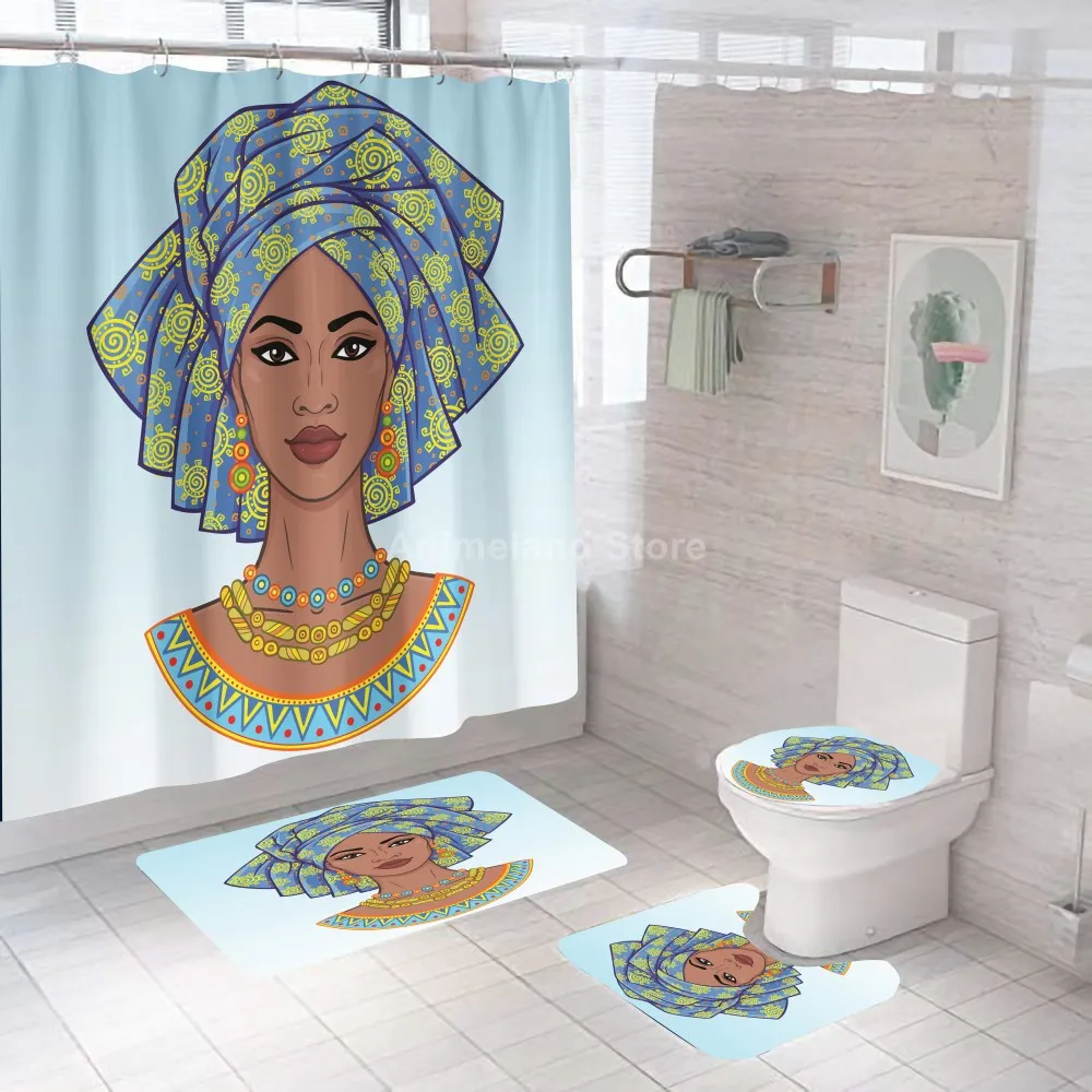 Сексуальные шторы для душа в африканском стиле девочек занавески ванной комнаты