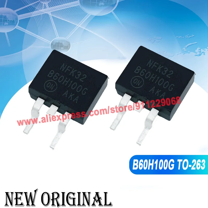 (5 шт.) BUZ100S TO-263 55V 77A / B60H100G MBRB60H100CTT4G 100V 30A / TS40100CG 120V 40A / GS6B60KD IRGS6B60KD 600V 7A TO-263