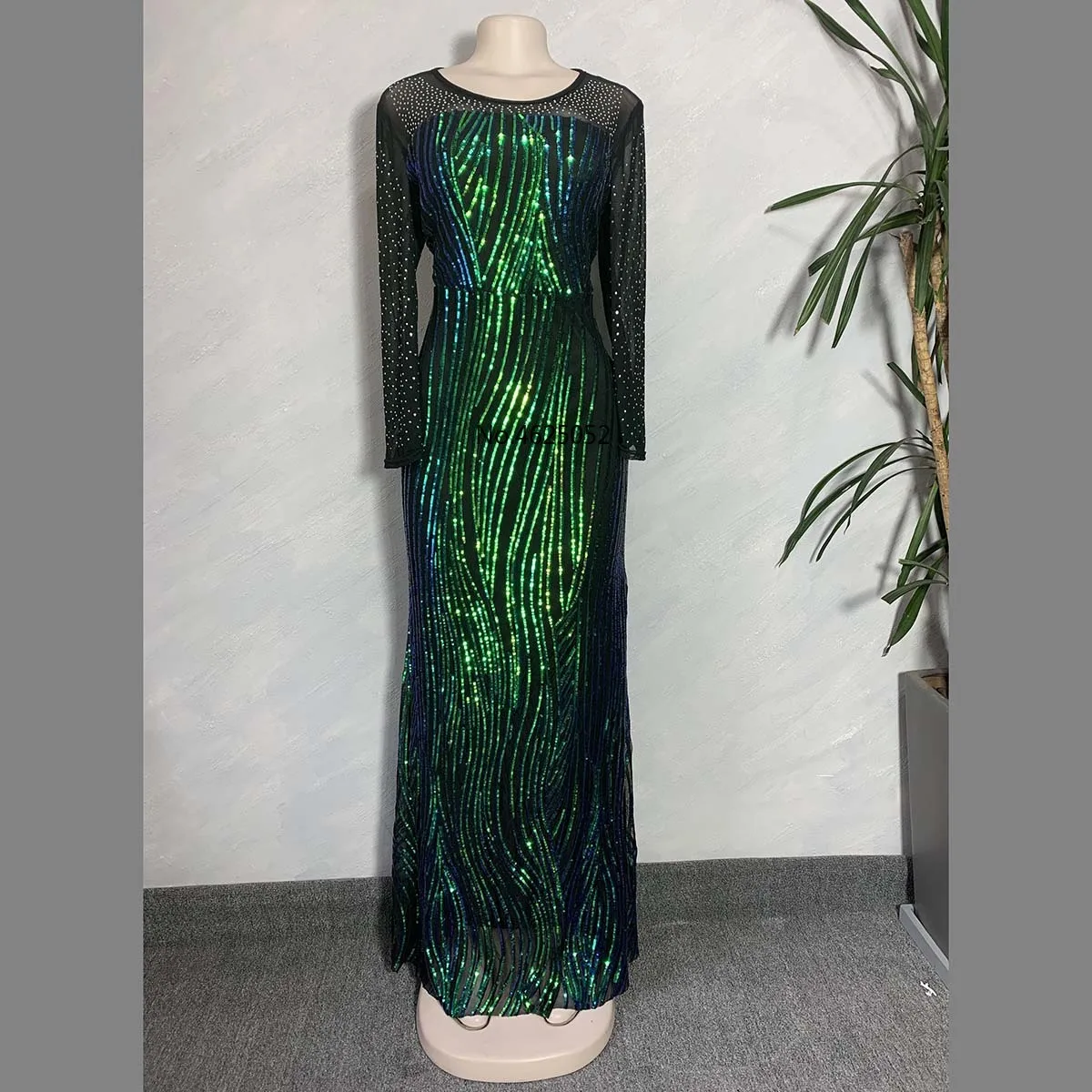 Африканские платья для женщин Сетчатое лоскутное облегающее платье с блестками