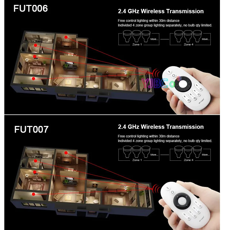 

Miboxer 2.4G 4 Zone Color temperature Controller Rotating Wheel Remote 3V dimmer Switch work for CCT LED Strip Lights