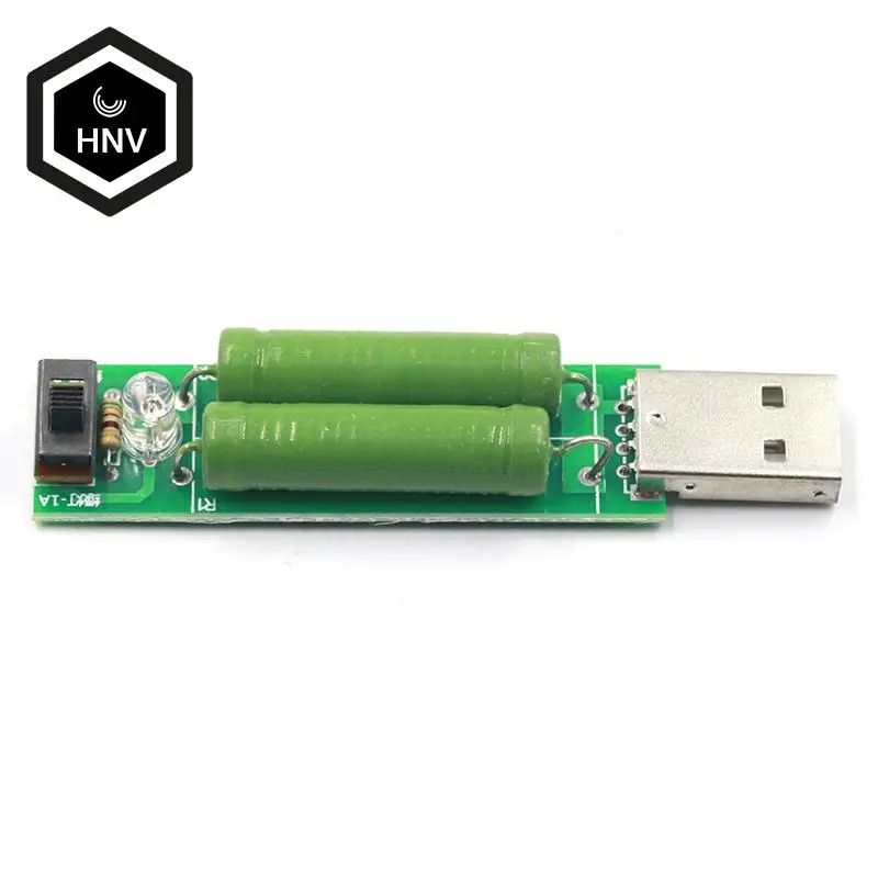 

USB mini discharge load resistor 2A/1A With switch 1A Green led, 2A Red led