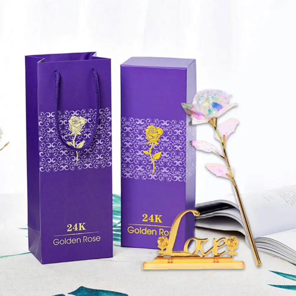 Фольга из 24-каратного золота роза искусственные розы подарок на день рождения