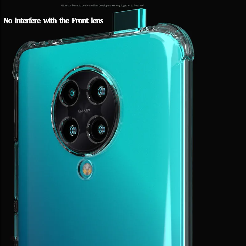 3-in-1 pelicula glass For pocophone poco f2 pro Transparent Airbag Case pocofone Armor BackCover xiaomi poco-f 2-pro | Мобильные