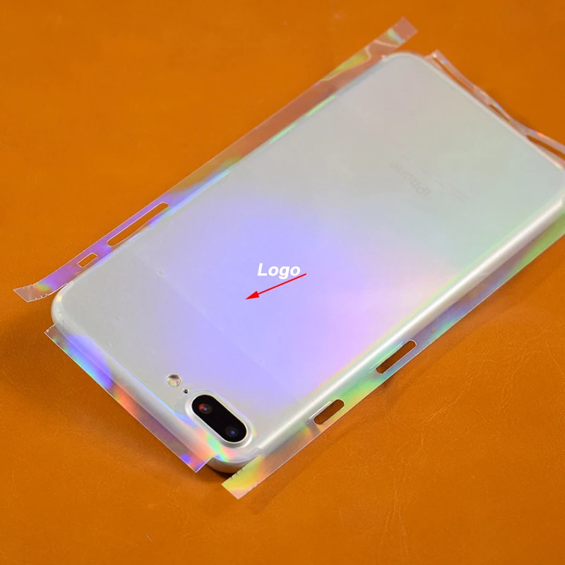 

Aurora Gradient Transparent Decorative For iPhone 7 7Plus 6 6s X XR XS XSmax Max Mobile Phone Plus Protector Back Film Stickers