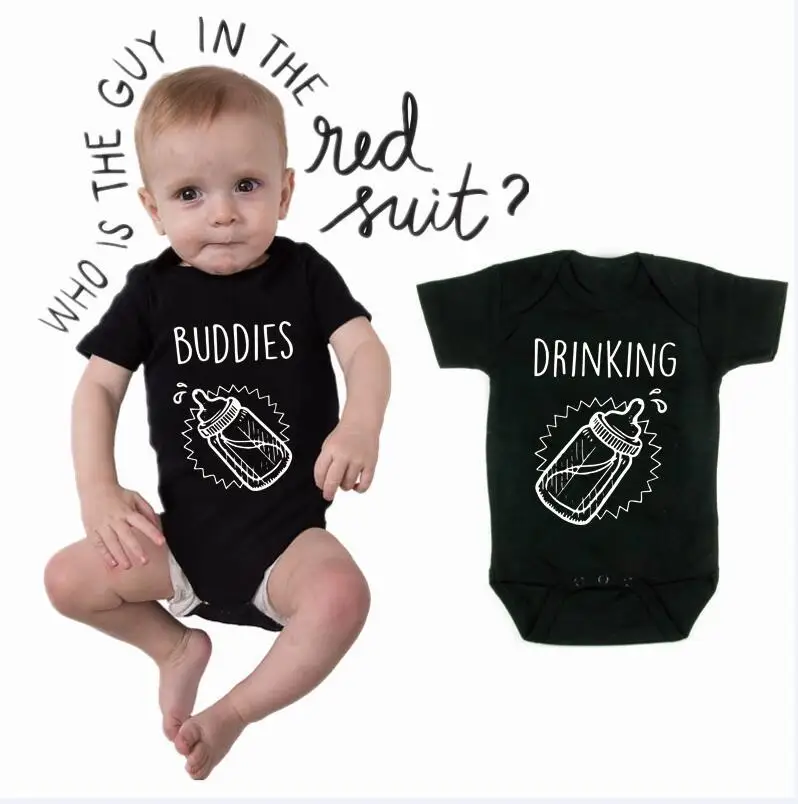 

Комбинезон детский хлопковый с коротким рукавом и надписью