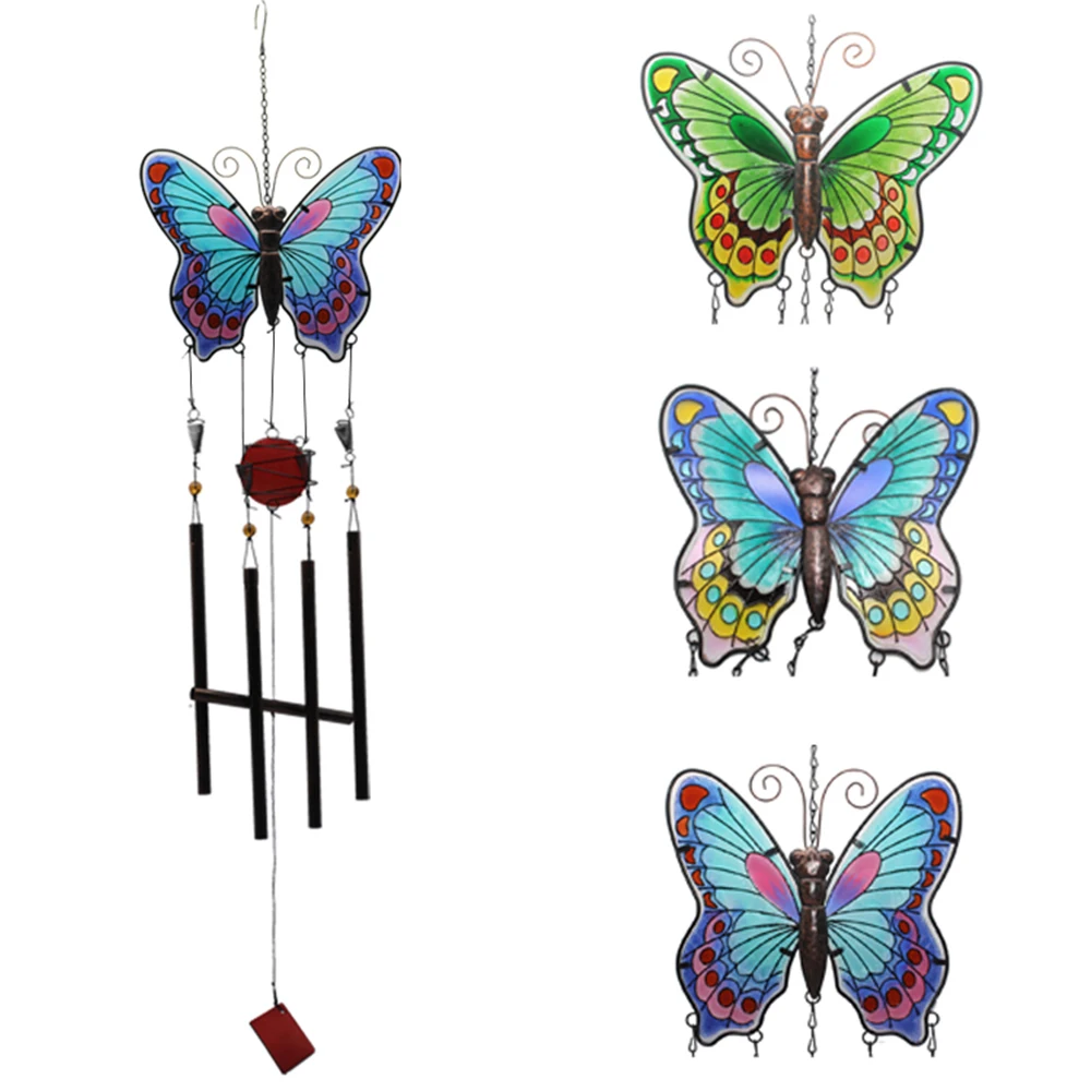 Бабочка Deccor металла колокольчиков Крытый висящий колокольчики для дома садовые