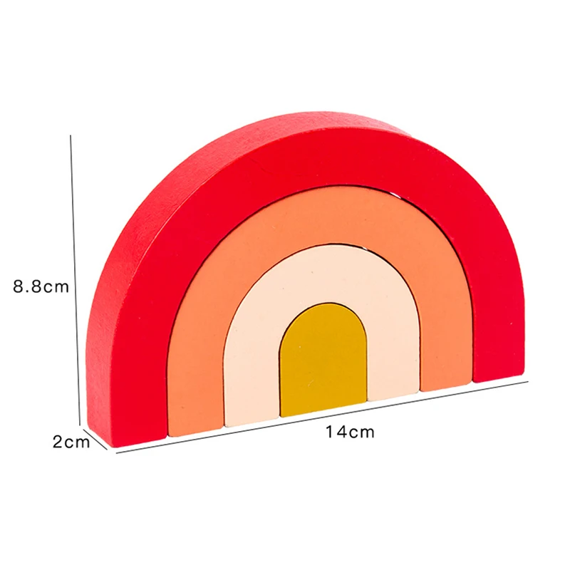 

Nordic Style Building Block Toys Children's Room Window 3D Three-Dimensional Ornaments Baby Education Rainbow Stacking High Toys