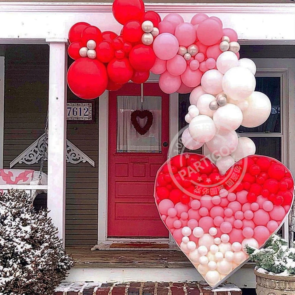 Большая мозаичная рамка для воздушных шаров сделай сам в виде сердца |