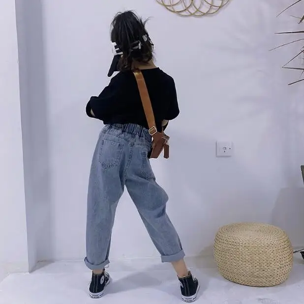 Новинка 2020 года Оптовая продажа Джинсовые шаровары для девочек Модные весенние