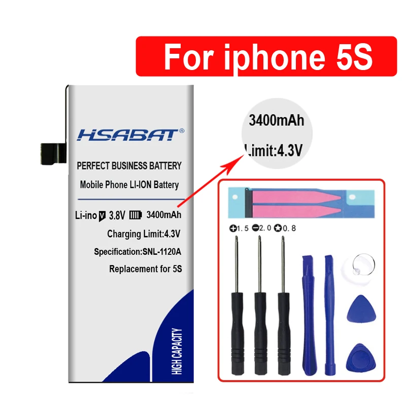 HSABAT новая настоящая Ёмкость аккумулятор нулевого цикла для iphone 5, 7, 8, 5S 5C 6 6S(для iphone 6 6S 7 8 Plus) из искусственной кожи для iphone 3GS 4 4S SE
