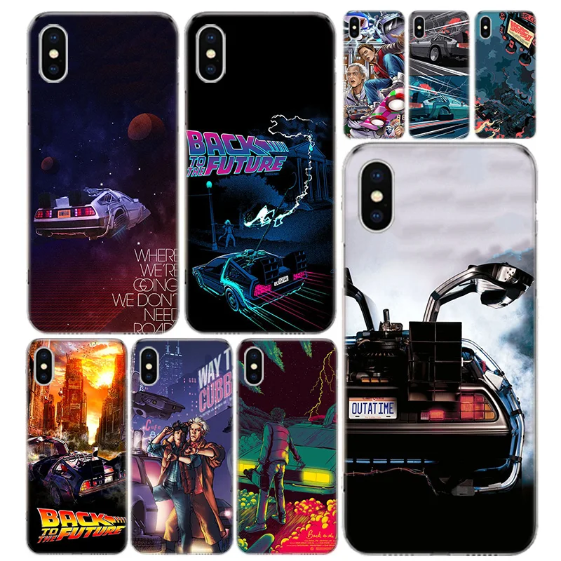 

Back to the Future Phone Case Cover For iPhone 13 11 Pro 12 Mini 7 8 6 6S Plus + XR X XS MAX SE 5 5S Art Customized Coque Cover