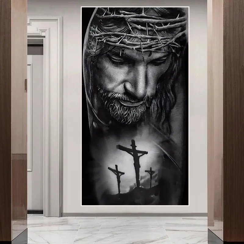 Венец из шипов плакат с изображением Иисуса декор Иисус страдал и Бог Любил Мир