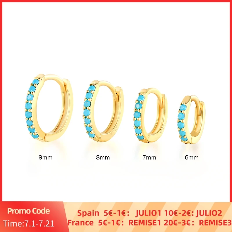 Женские круглые серьги с микро инкрустацией CANNER из 100% стерлингового серебра 925