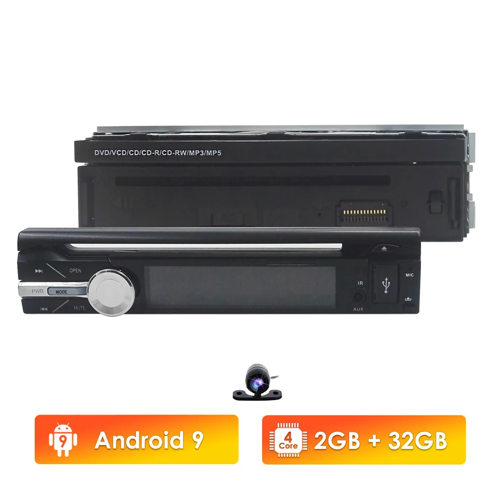 Универсальный автомобильный радиоприемник 7 дюймов Android 9 1 din на android DVD плеер GPS