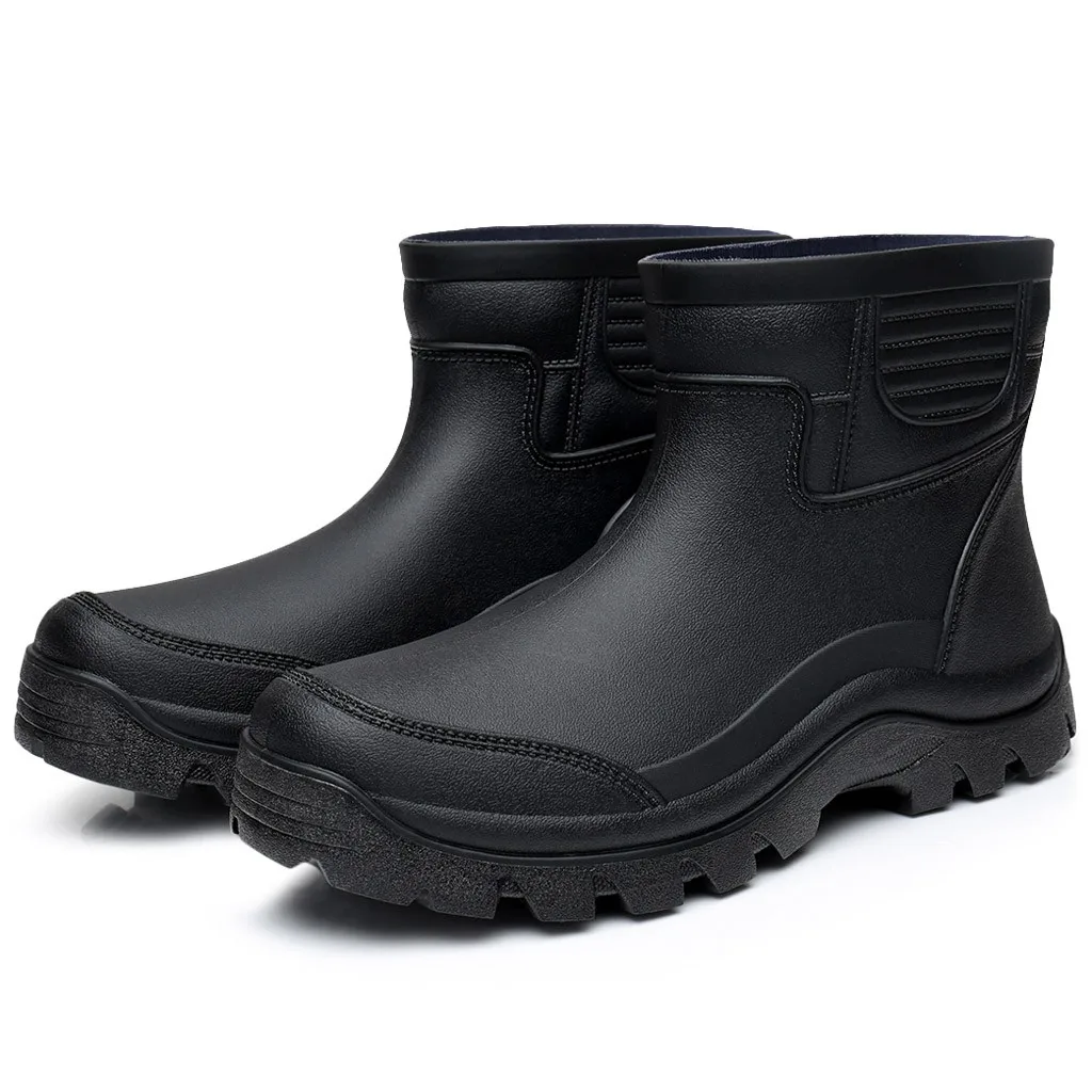 Мужская Нескользящая водонепроницаемая обувь непромокаемые сапоги модная для