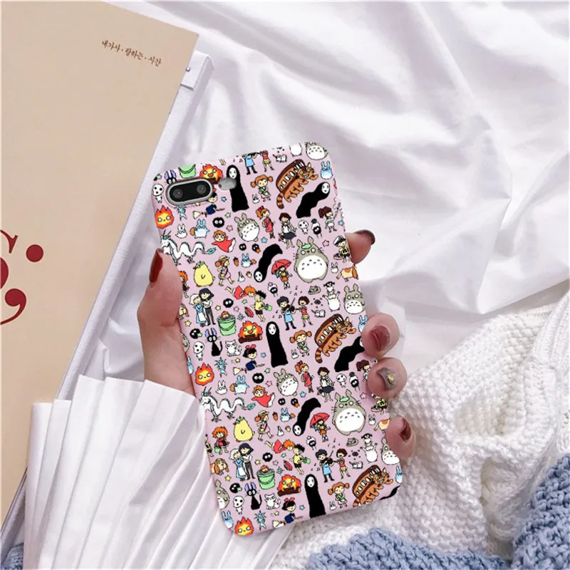 Bonito Тоторо, гибли Аниме Миядзаки Viagem de Chihiro Kaonashi Мягкий ТПУ Caso de Telefone кларо Para iPhone 7 8 Plus 6 5 Max 4
