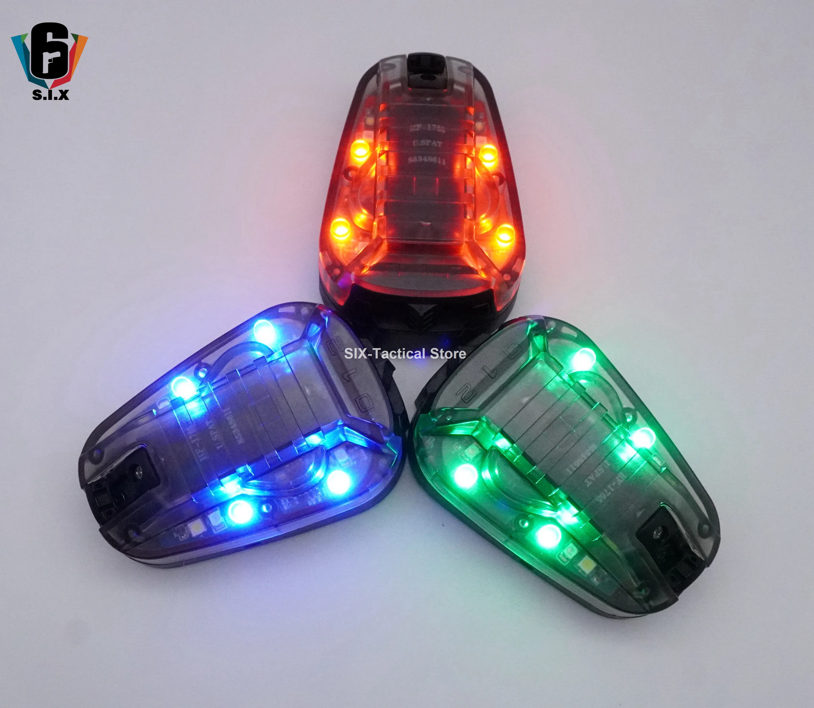 Murah Lampu Helm Survival Taktis HEL STAR 6 GEN Iii Sinyal Hijau Merah Biru IR Senter Strobo Tahan Air IP67