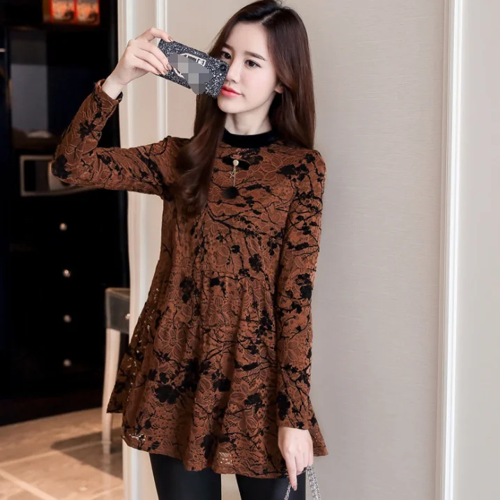 Туника топы женская открытая элегантная офисная для женщин работы коричневый