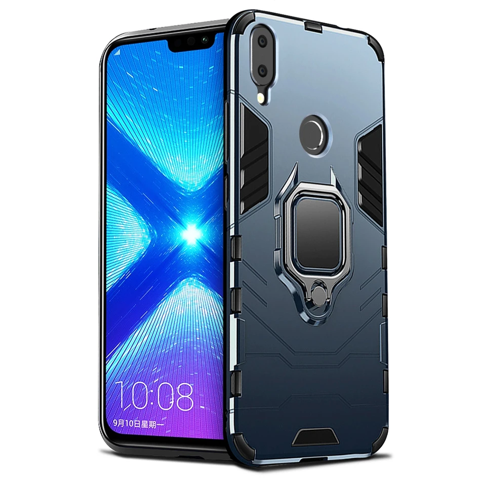 Роскошный чехол кольцо для huawei Y9 2019 телефона противоударный Держатель s JKM LX1