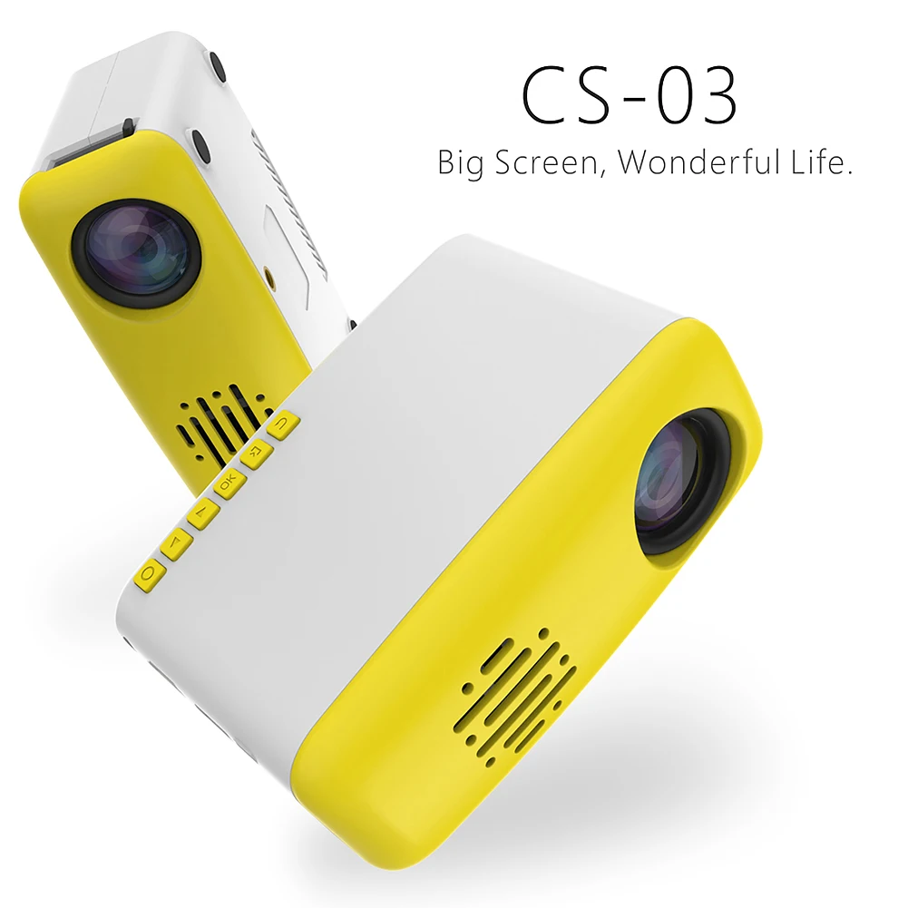 Home Portable Audio Mini HD Projector High Quality Cinema Player LED Video Projector For Smartphone Gift Video Game Movie