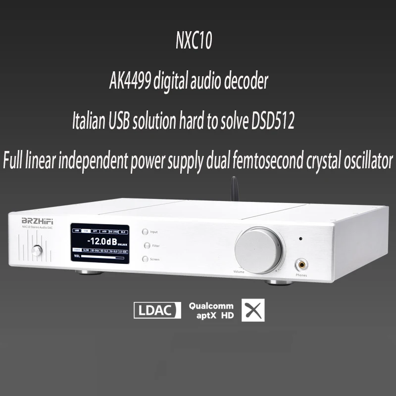 

220 В AK4499 полностью сбалансированный цифровой аудио усилитель декодер DSD512 аудиофил DAC усилитель для наушников NXC10 Bluetooth декодер