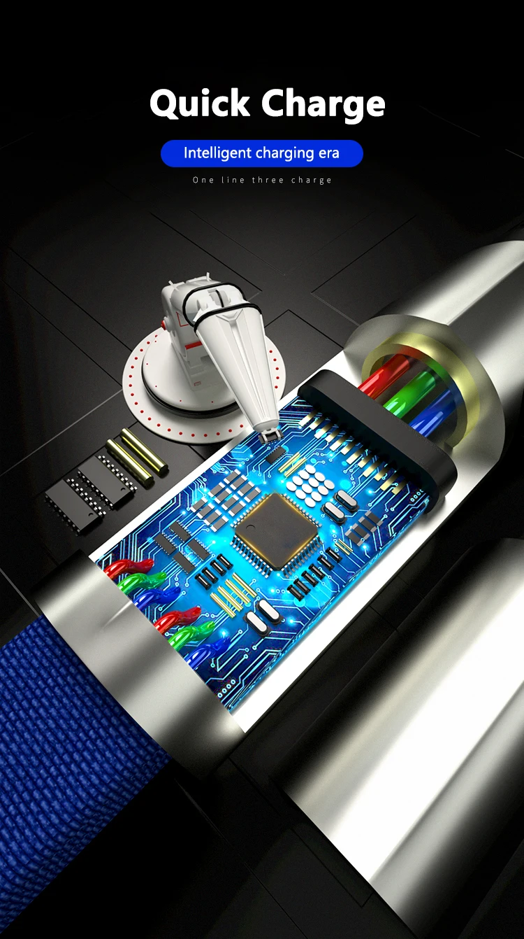 3 в 1 USB кабель для мобильного телефона Быстрая Зарядка Micro usb type C зарядный кабель для IPhone xr xs max кабель для зарядного устройства Шнур