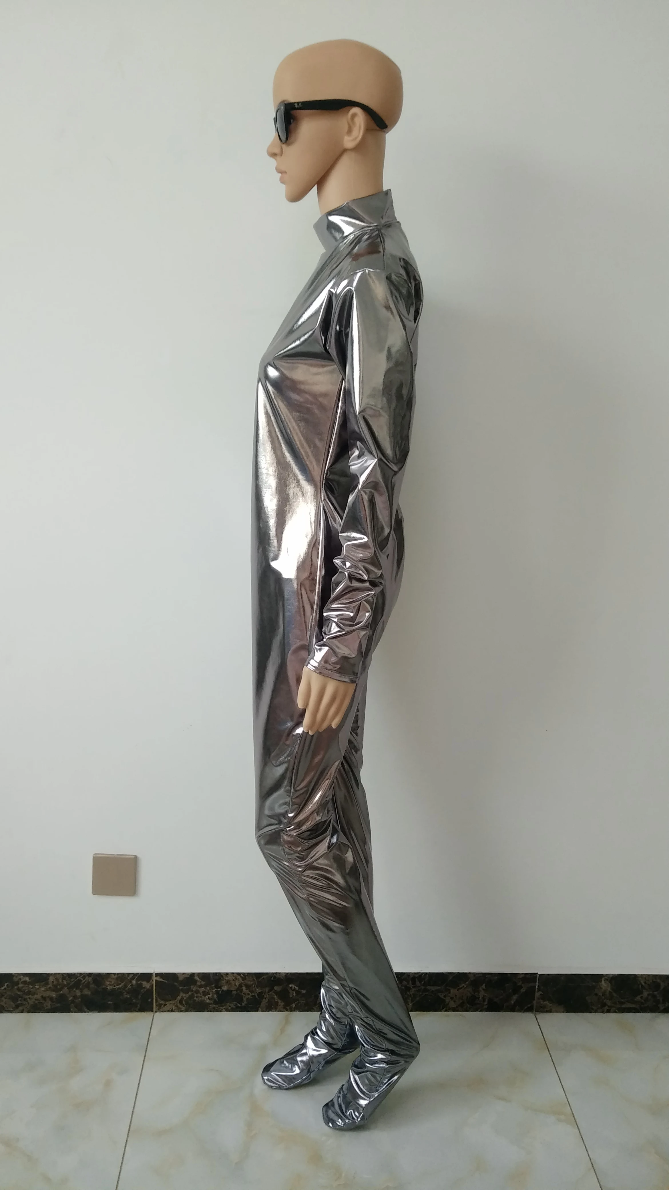 Брендовый пикантный Мужской Детский женский серый блестящий металлический