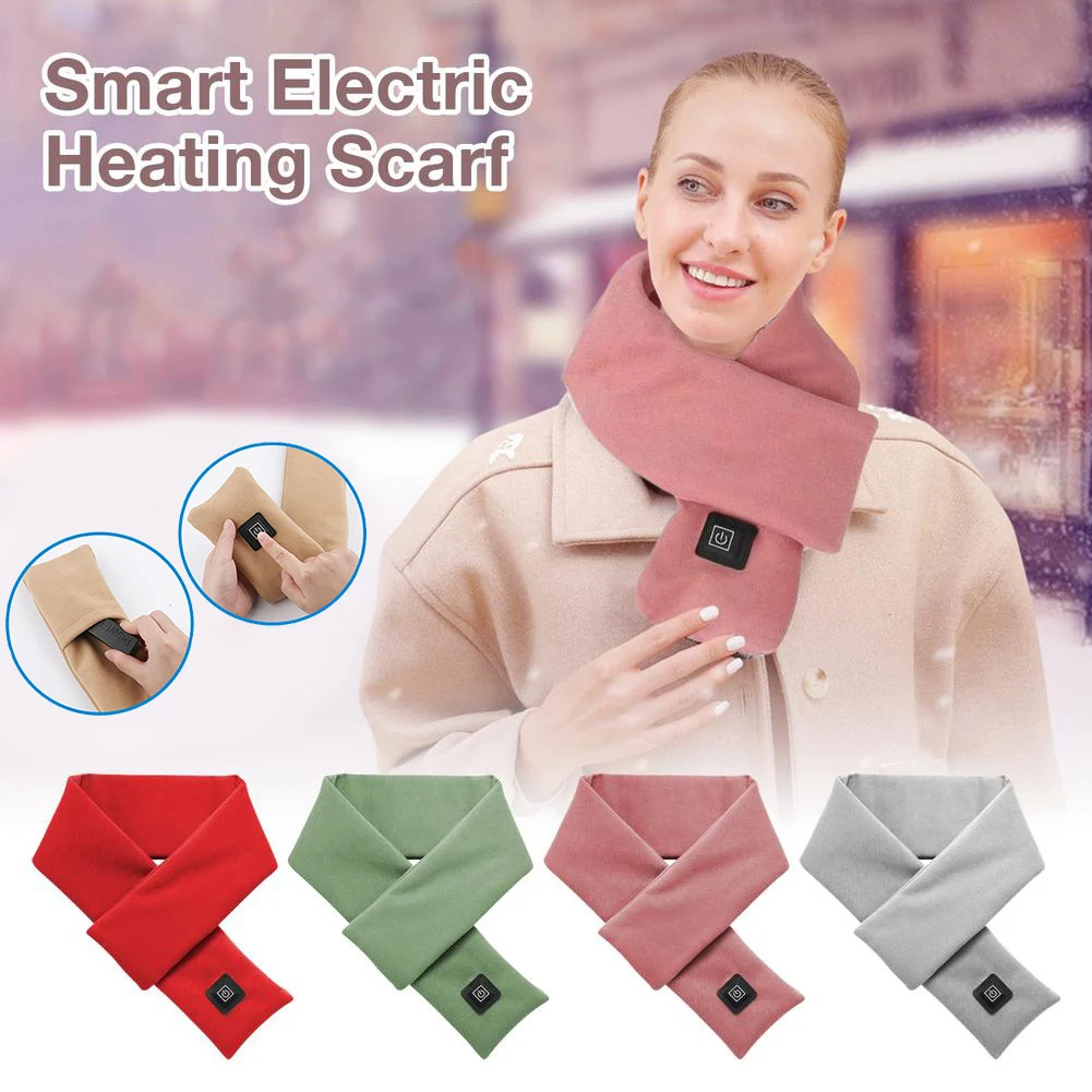 

Зимний умный шарф с USB-подогревом для мужчин и женщин для сохранения тепла зимой и детский шарф с электрическим подогревом накидка на шею