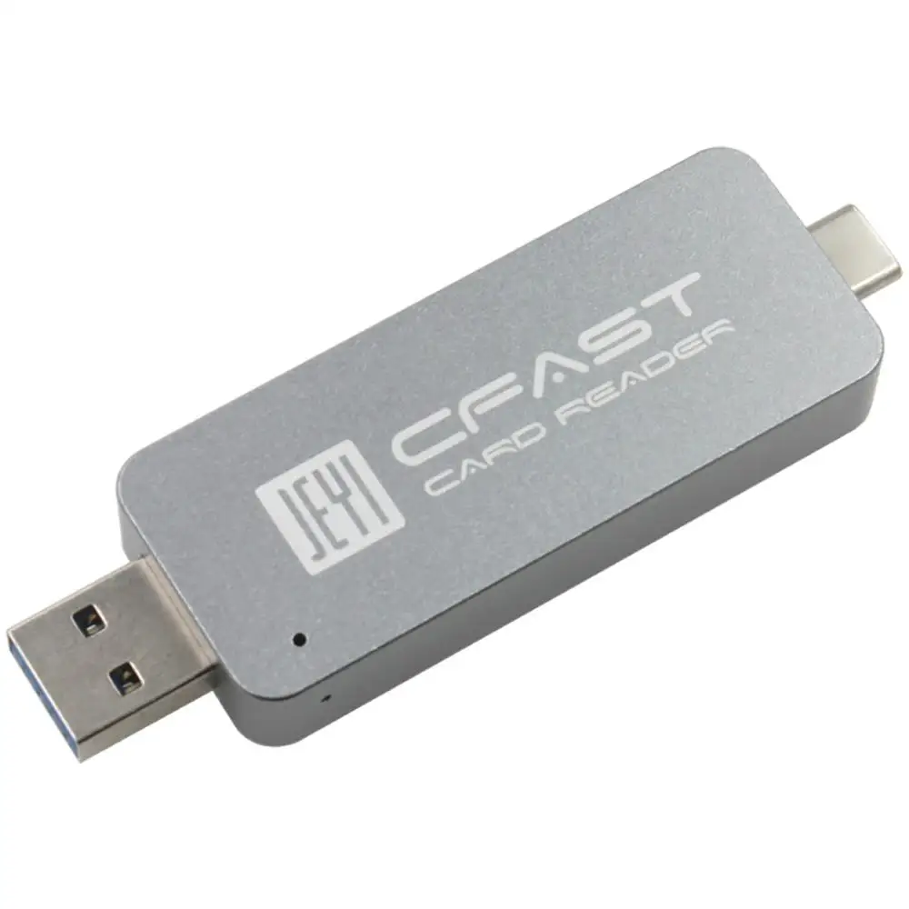JEYI кардридер CFast USB3.0 USB3.1 TYPE C A двойной Порты и разъёмы USB Портативный CFast2.0