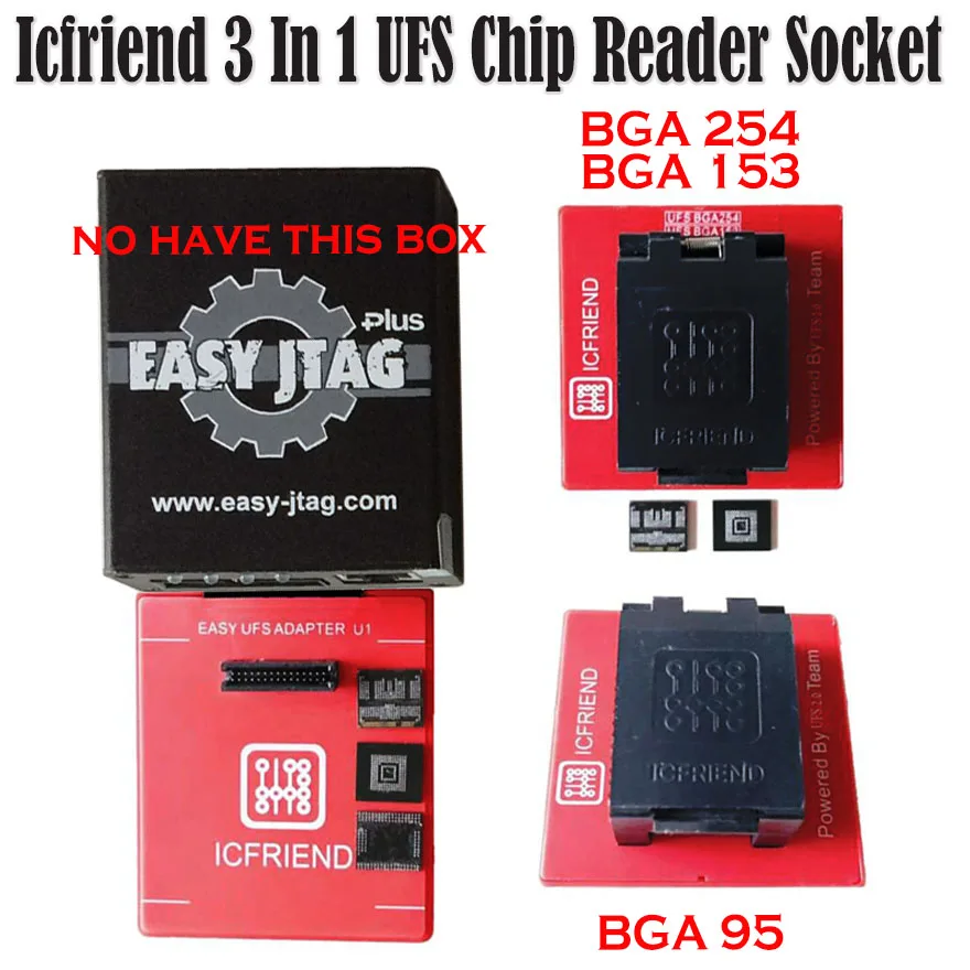 2019 новый оригинальный UFS разъем адаптера ICFriend ICs-UFS 3 в 1 поддержка BGA254 BGA153 BGA95 для