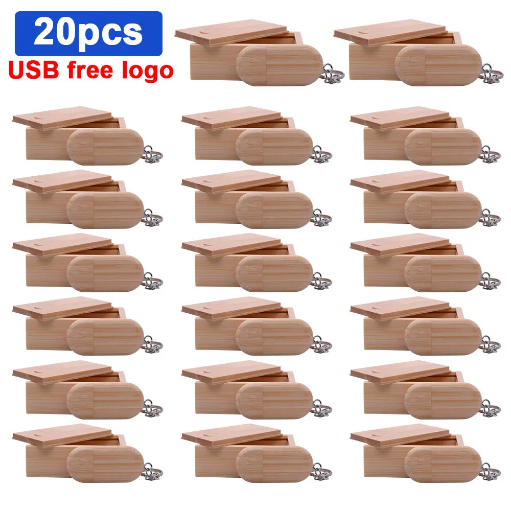 

20pcs/lot free logo Wooden USB + box USB flash drive pen driver pendrive 4GB 16GB 32GB 64GB memory card USB creativo wholesale