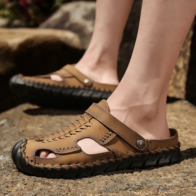 

Men Fashion Sandals Men's Beach Slippers Stylish Shoes For Men Casual Man Fashion Sandals Sneakers Summer Mens Outdoor Platform