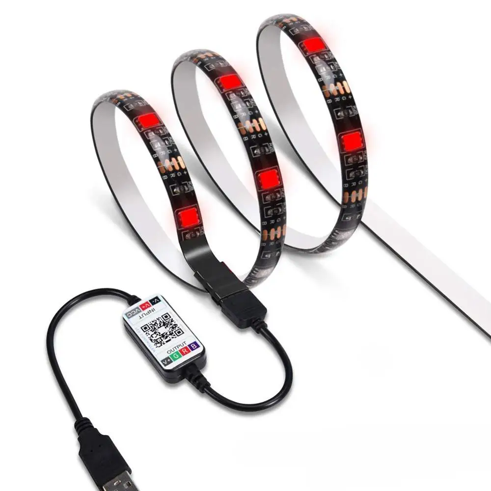 USB СВЕТОДИОДНЫЙ светильник 5 в SMD 5050 Рождество Bluetooth настольная декоративная лампа лента Ambilight для ТВ фоновое освещение