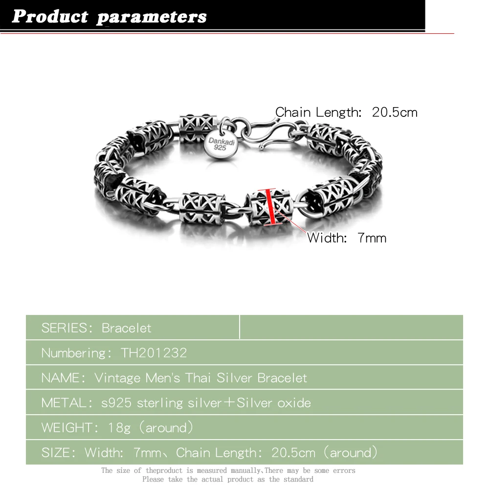 Fashion 925 silver beads six angle Bracelet men's fashion bracelet domineering Metrosexual jewelry | Украшения и аксессуары