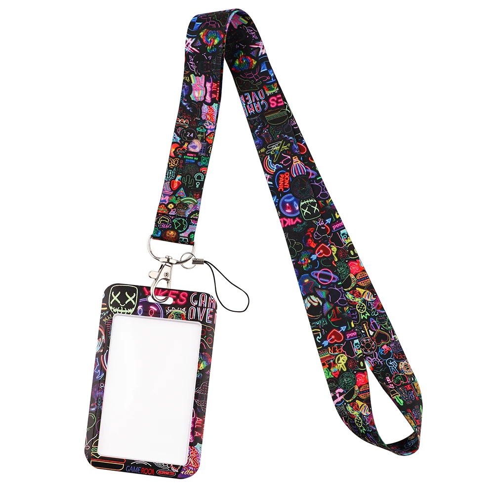 YQ794 неоновая лампа с принтом в стиле панк шнурок идентификационный брелок